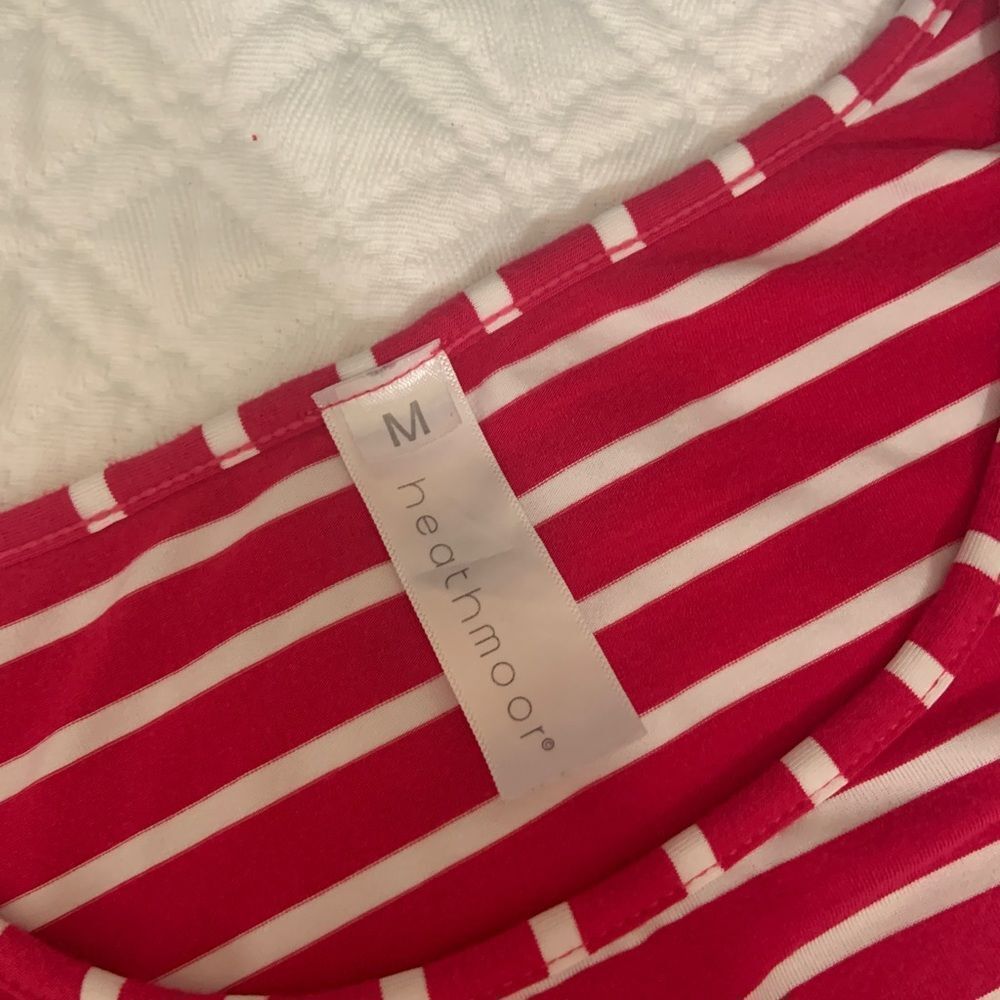 HEATHMOOR FUCHSIA & with striped dress size Medium - Picture 5 of 6